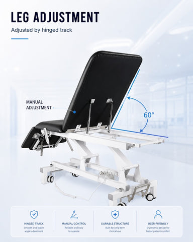 2 Motor Electric Treatment Table | Adjustable Physical Therapy & Examination Bed for Physiotherapy, Chiropractic, Rehab & Clinic