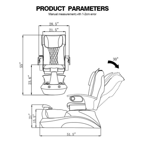 Greenlife® Luxury Spa Pedicure Chair S839 with Massage