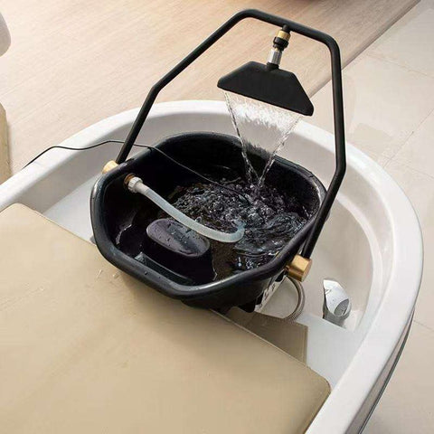 Portable Shampoo Sink with Water Pump Circulation Head Spa