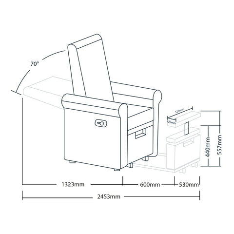 Silverfox Pedicure Chair 4200 - SF White (no pluming) - GreenLife - Pedicure Chair