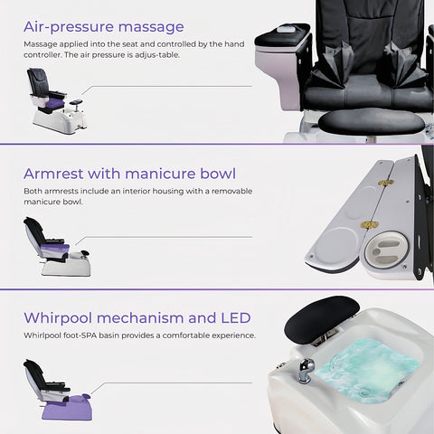Silverfox Electric pedicure chiar foot spa 4122B