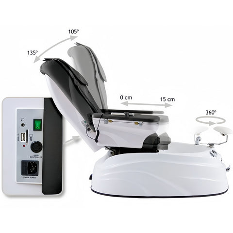 Silverfox 7-Motors Electric Foot Spa Pedicure Chair 4123B